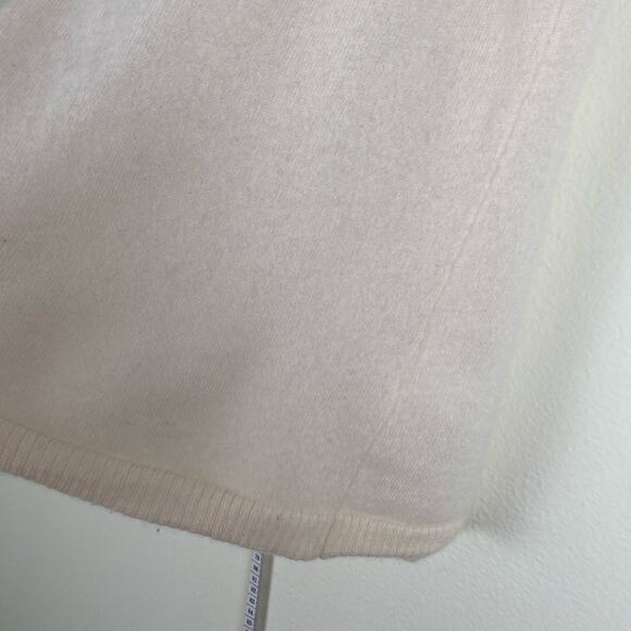 🛑SOLD🛑 J. Crew 100% Cashmere Relaxed T-Shirt Size XXL Milk Cream Top Sweater Old - Picture 6 of 12